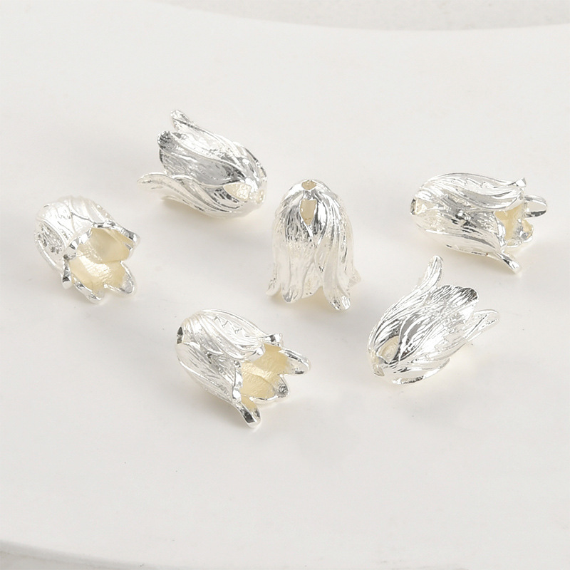 Gold Plated Flower Shaped Bead Cap Spacer Accessory 10pcs