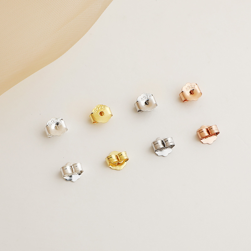 925 Sterling Silver Butterfly Earring Backs Hypoallergenic 5Pairs 