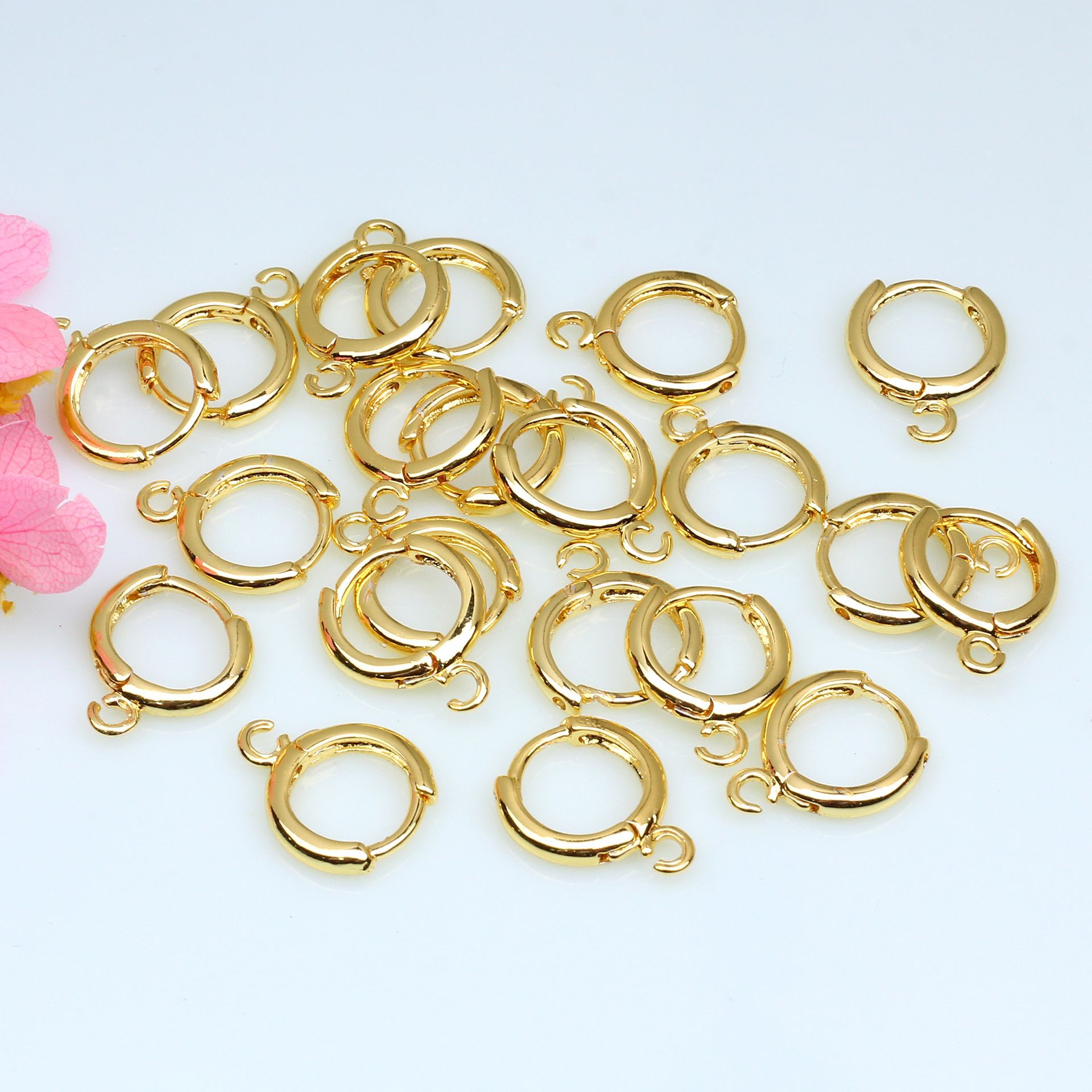 Korean Style Round Earrings with Open Ring Hooks Earrings Accessories