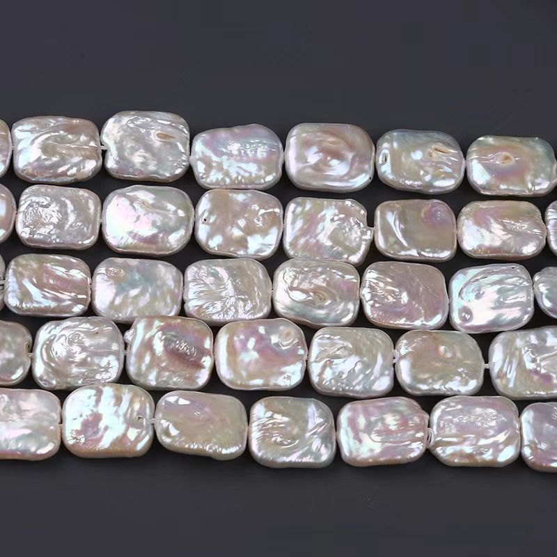 15-17*13-14mm Rectangular Natural Freshwater Pearls Strand