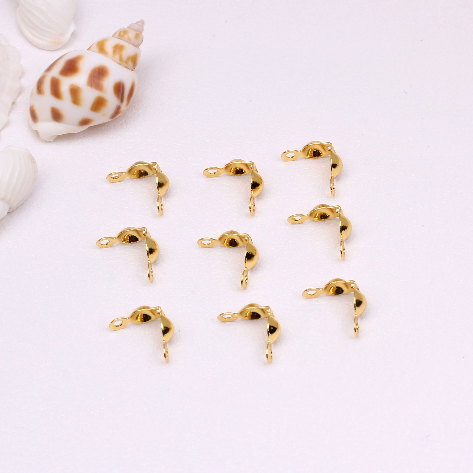 Bead Tips Knot Covers Clamshell Crimp Bead Clasp 200pcs-likayjewel