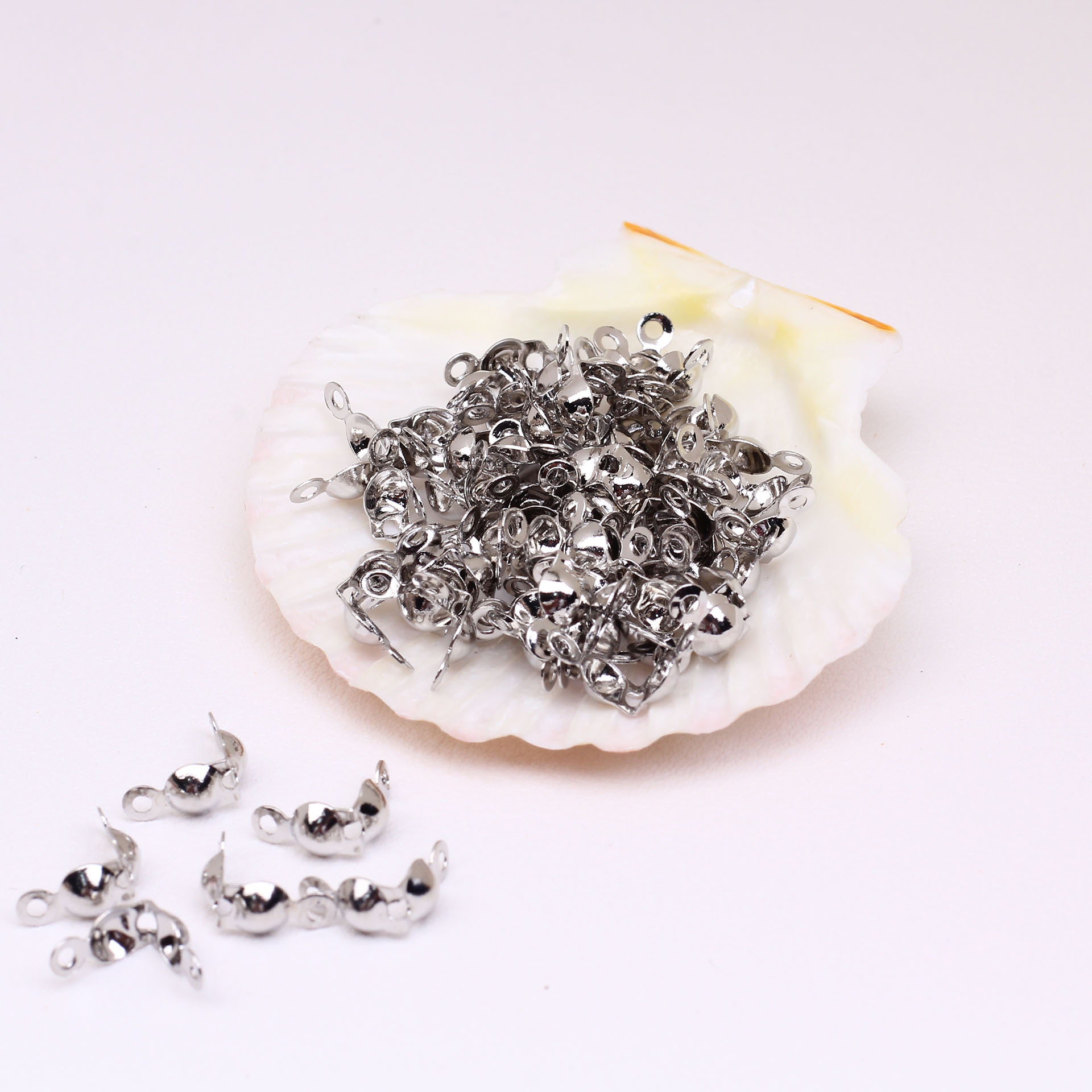 Bead Tips Knot Covers Clamshell Crimp Bead Clasp 200pcs-likayjewel