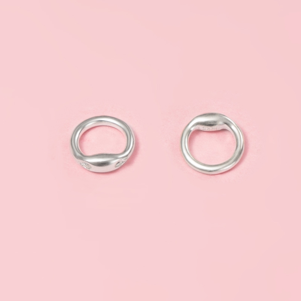 925 Sterling Silver Closing Ring with Hole for Necklace Bracelet Makin