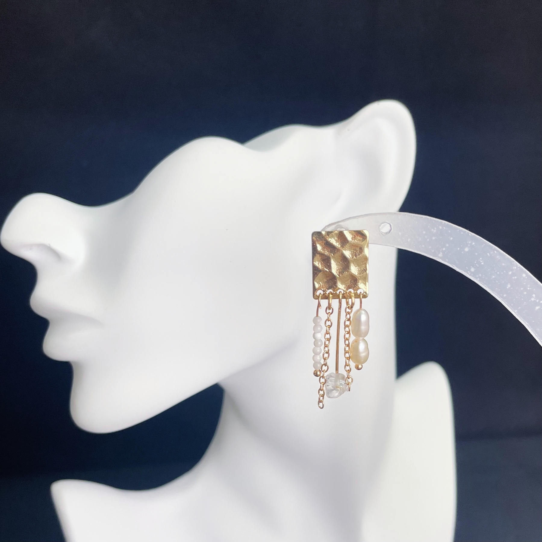  Multielement Tassel Earrings