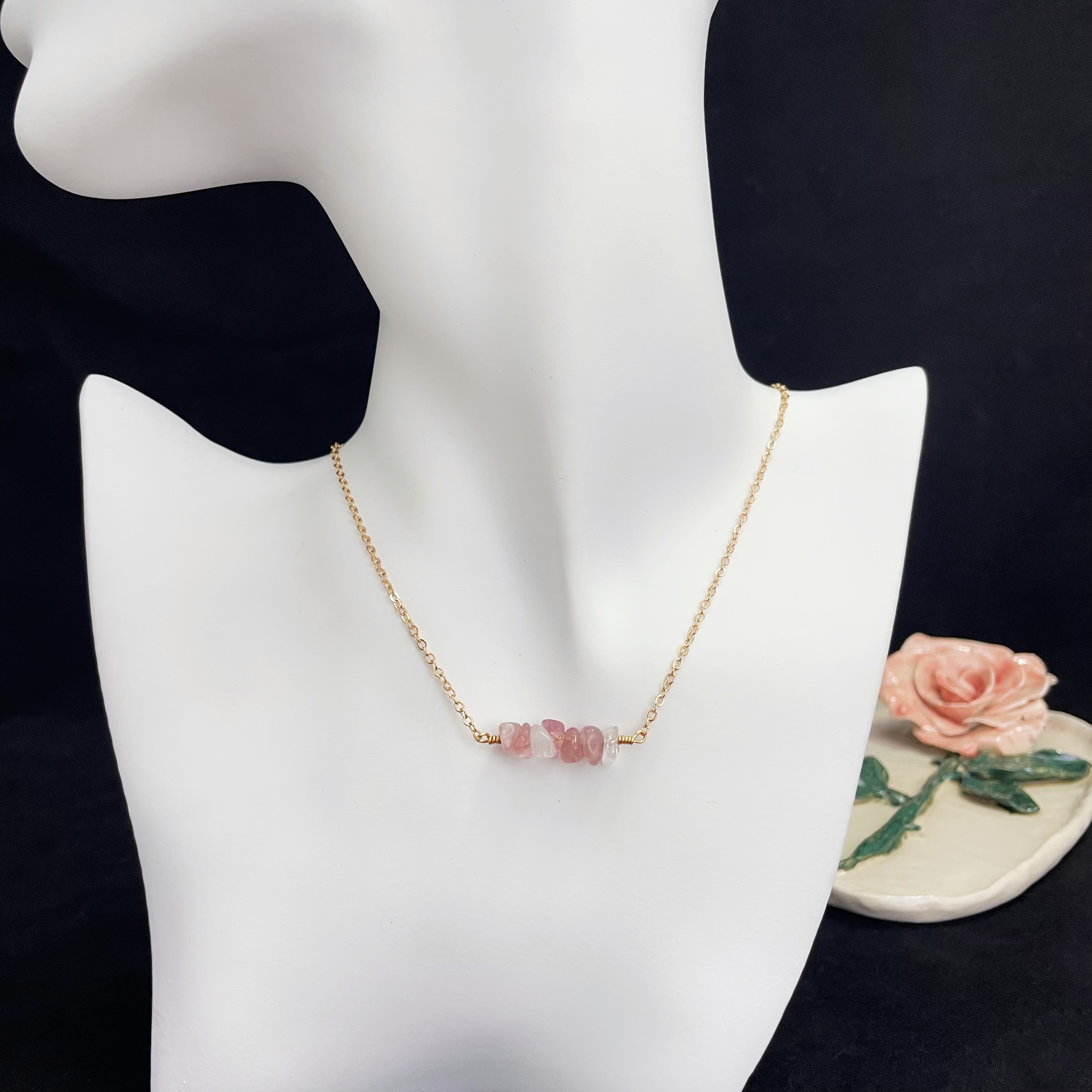 Minimalist Gemstones Necklace