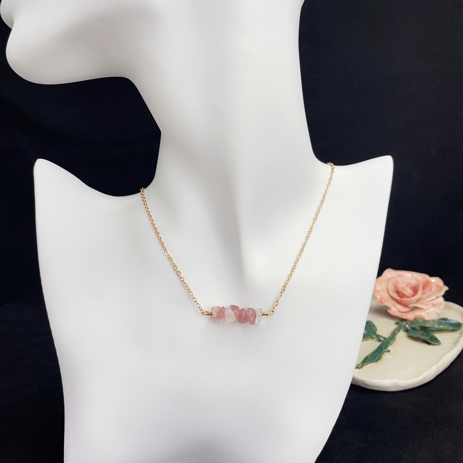 Minimalist Gemstones Necklace