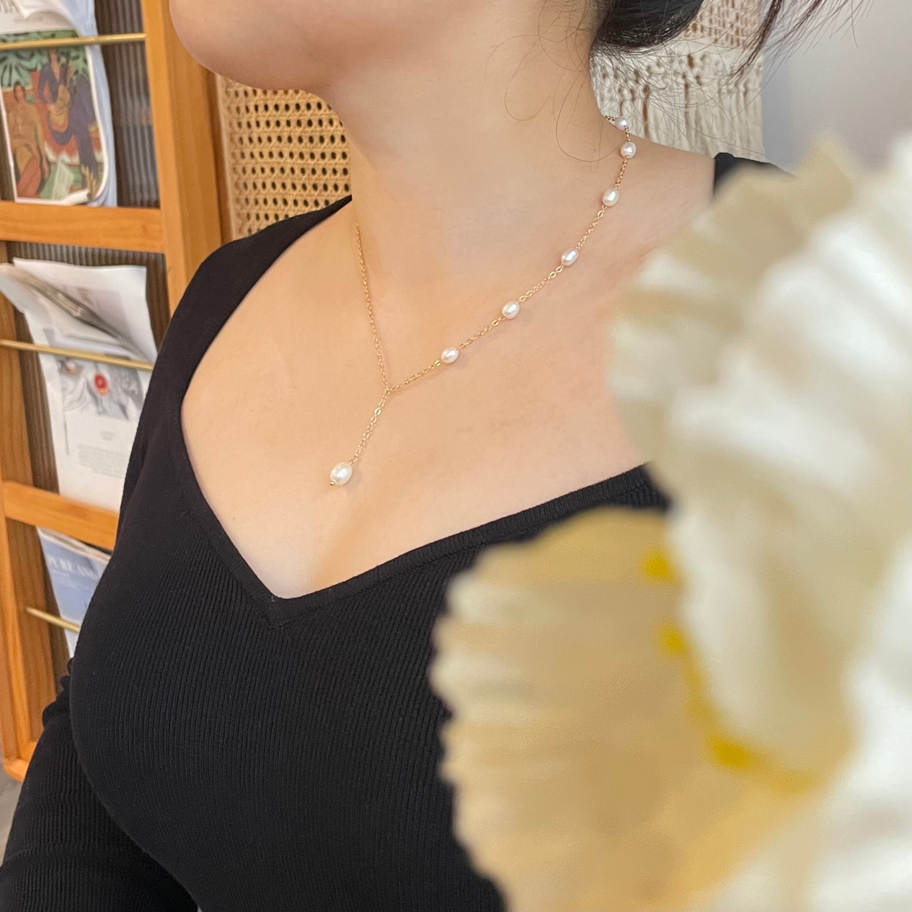 Y-Lariat Freshwater Pearls Necklace