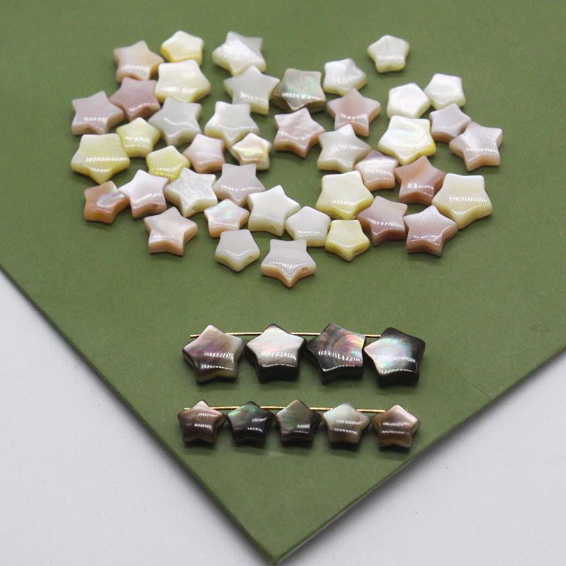 Side-punched Shell Star Beads