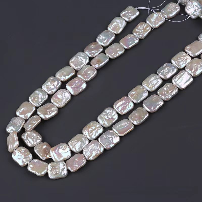 15-17*13-14mm Rectangular Natural Freshwater Pearls Strand