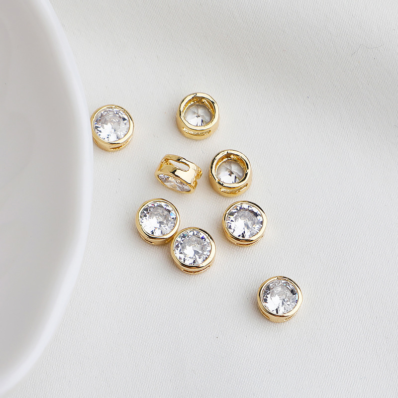 6mm Round Zircon Beads 1 Piece