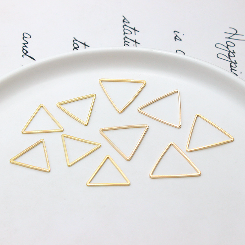 14k Gold Plated Brass Geometric Frame Accessory 10pcs