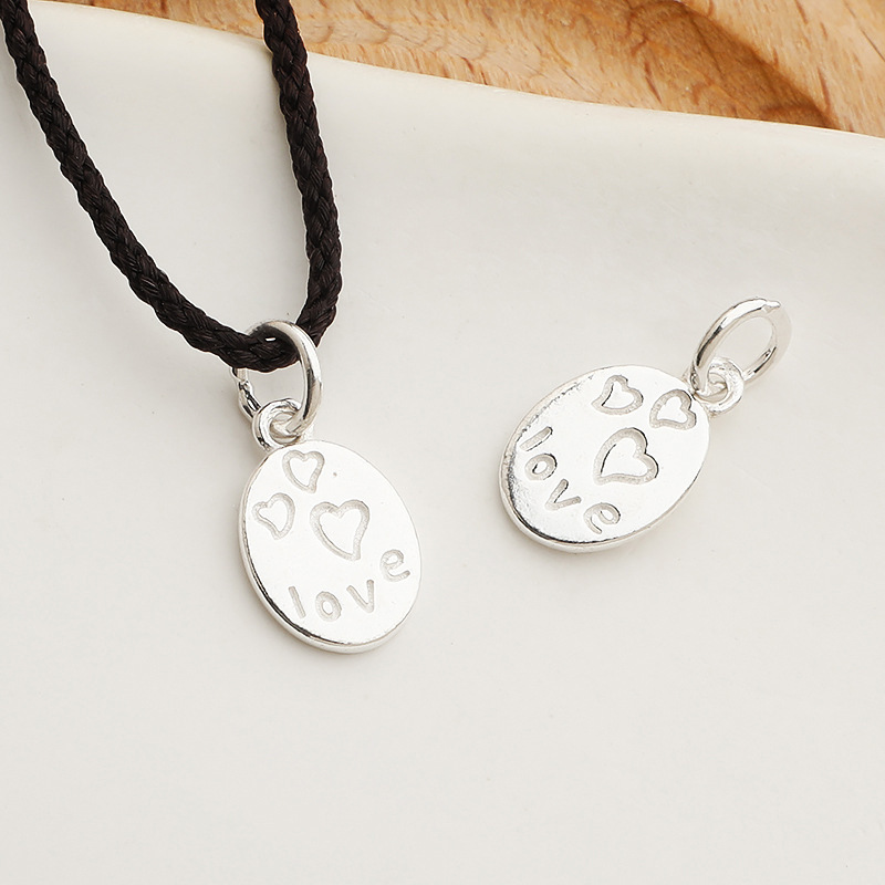 925 Sterling Silver Lettering Charms Jewelry Pendant