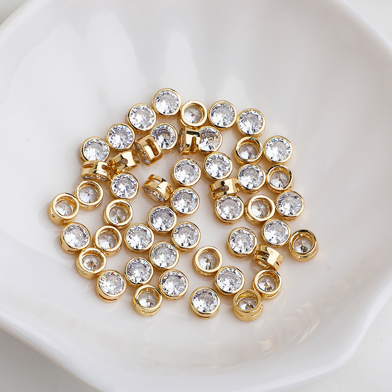 6mm Round Zircon Beads 1 Piece