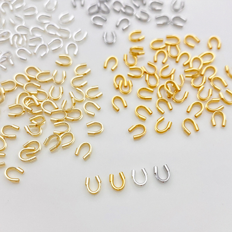 Gold Plated Copper U Shape Wire Protectors Wire Guard Guardian 50PCS Multiple Color
