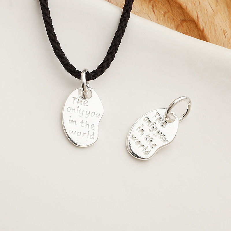 925 Sterling Silver Lettering Charms Jewelry Pendant