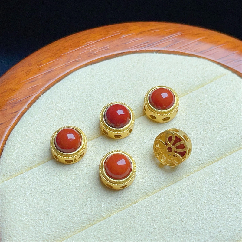 8mm 925 Silver Crustification Gemstones Round Accessory