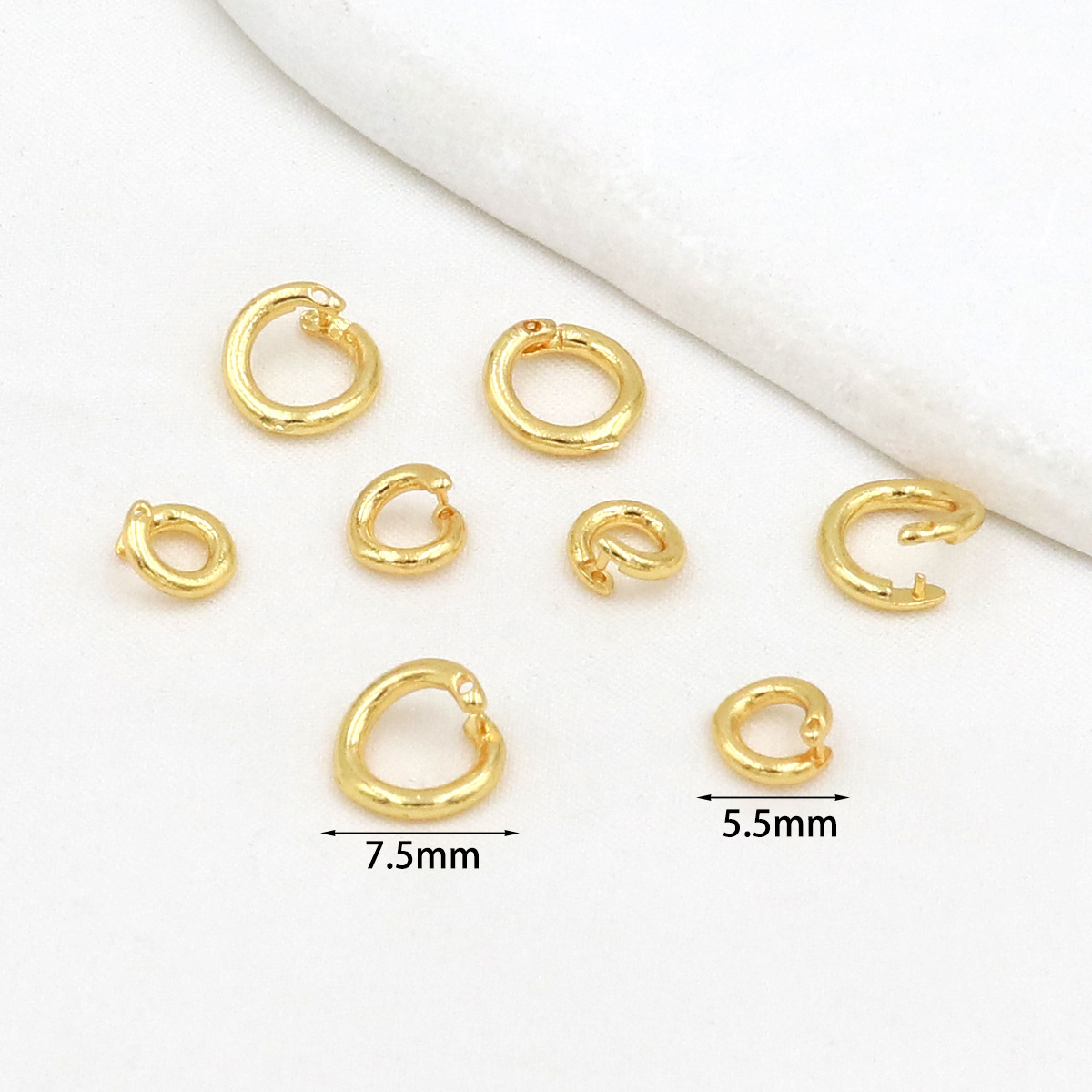 Gold Plated Brass Lockable Jumping Ring Opening Clasp Accessory 10PCS