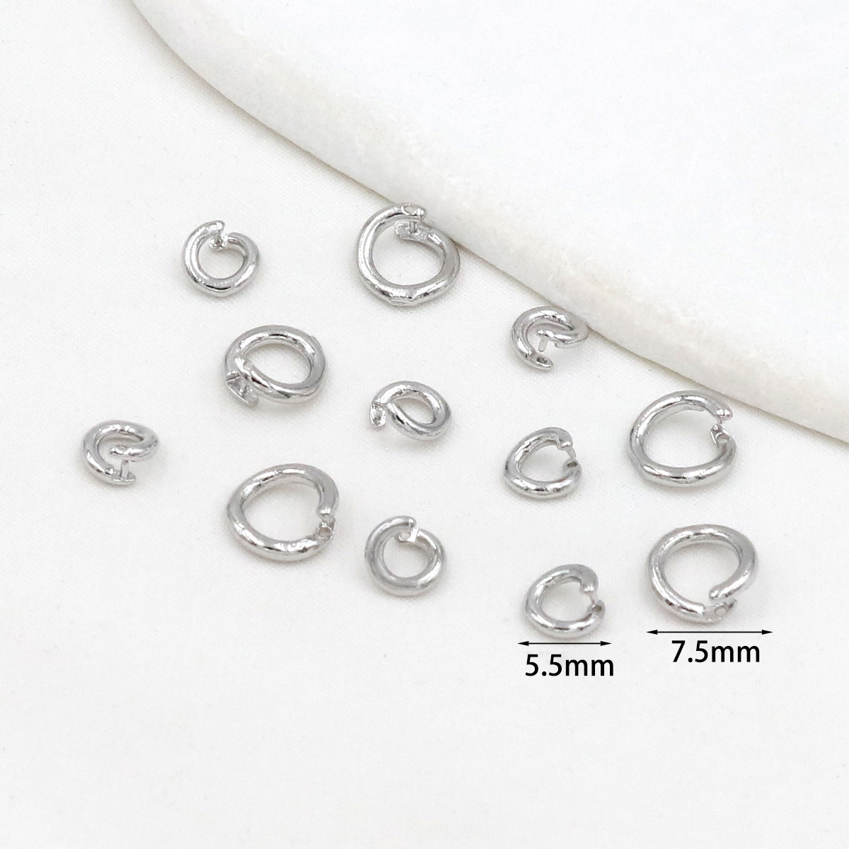 Gold Plated Brass Lockable Jumping Ring Opening Clasp Accessory 10PCS