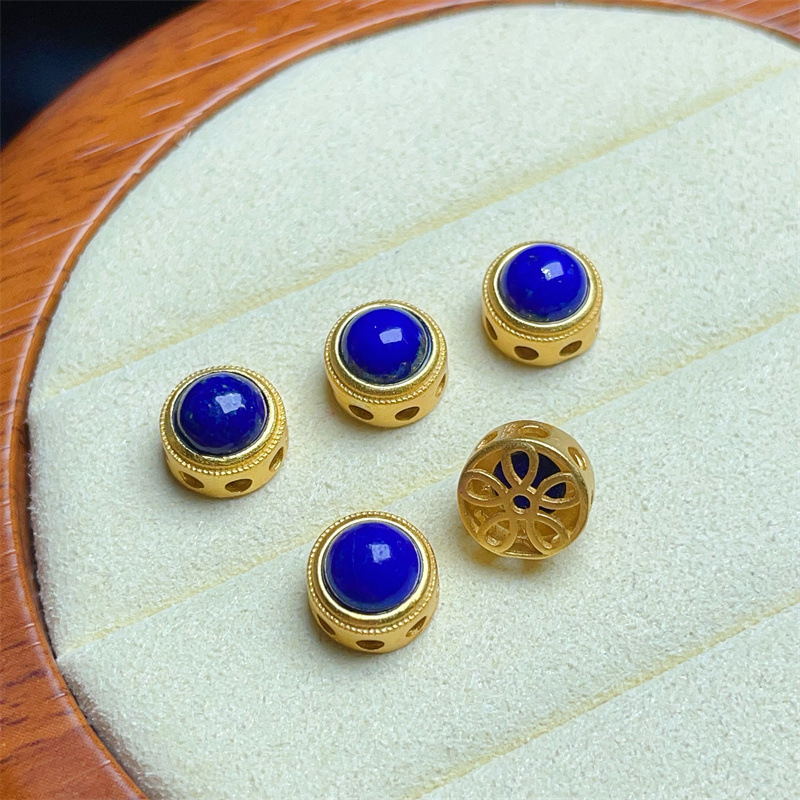 8mm 925 Silver Crustification Gemstones Round Accessory