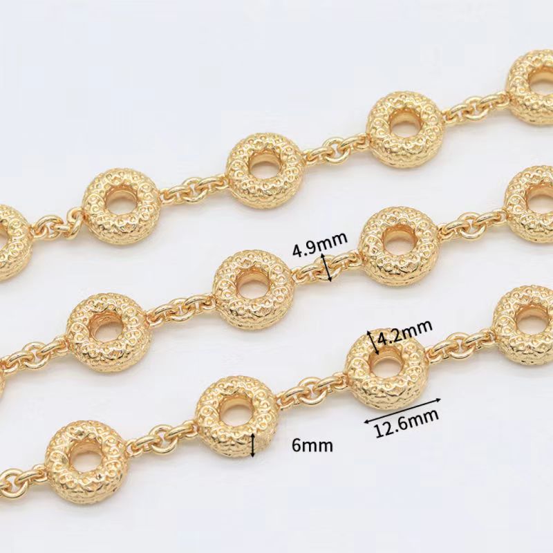 14k Gold Plated Thick Chain for Jewelry Making 1m