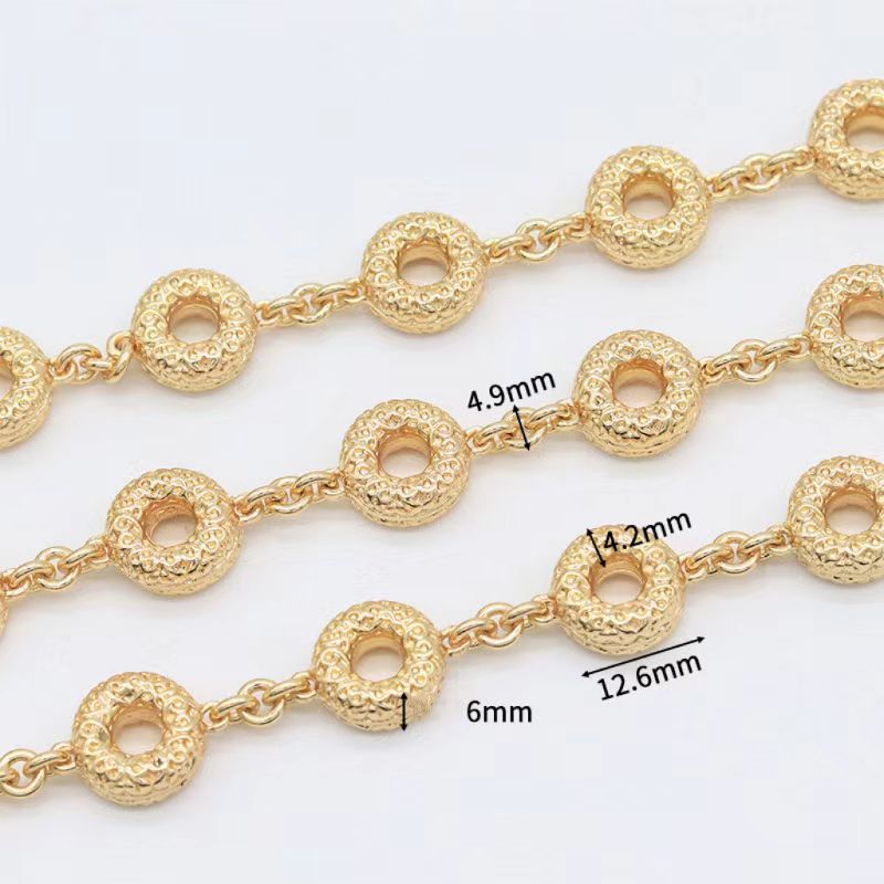 14k Gold Plated Thick Chain for Jewelry Making 1m