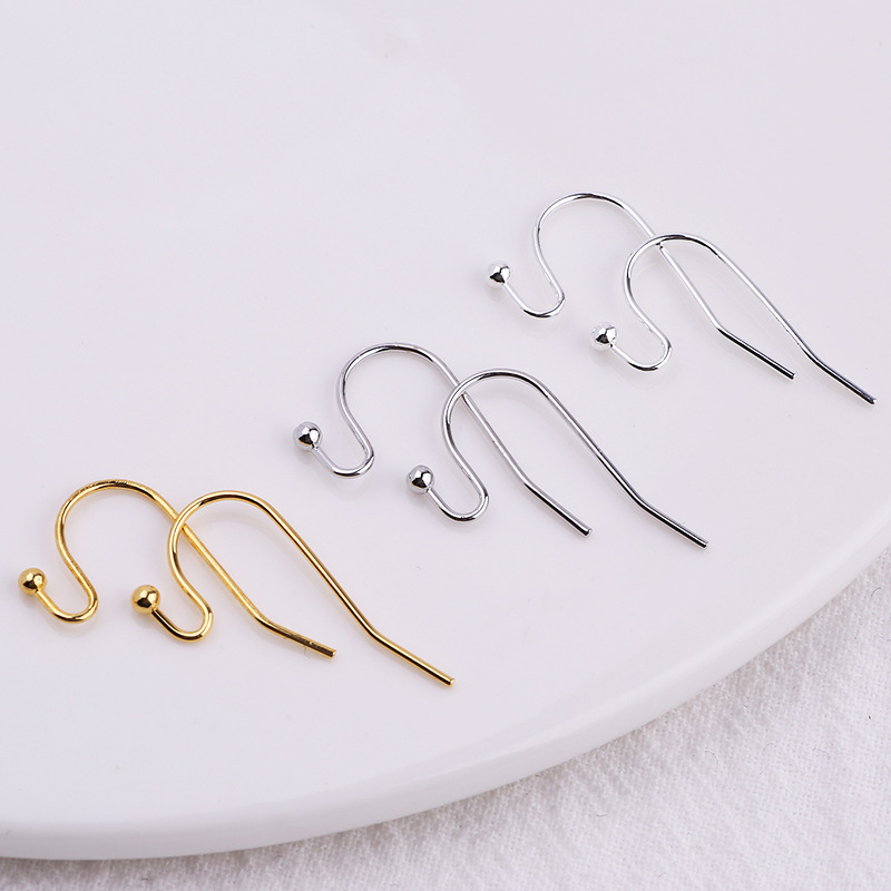 S-Shaped with Ball Earrings Hook 10 pairs Earrings Making Accessory