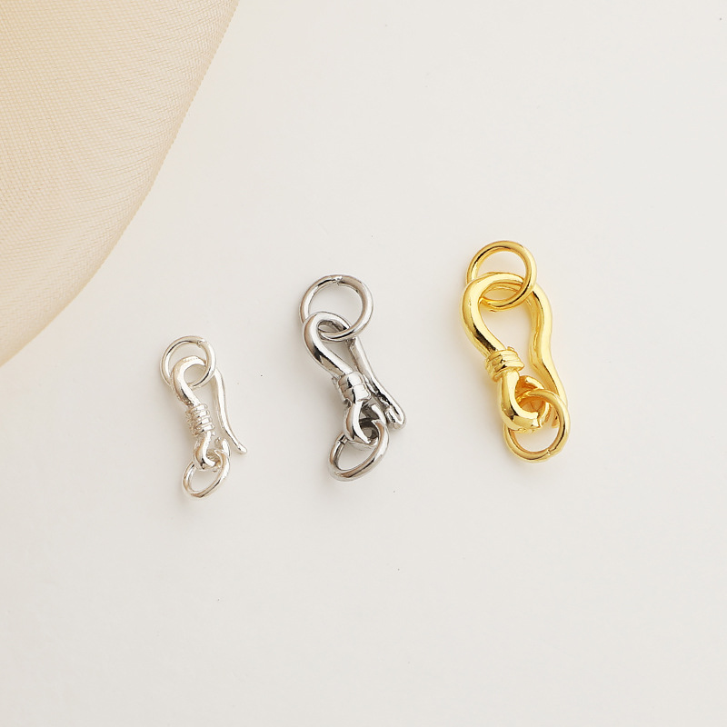 925 Sterling Silver Question Mark Shaped Buckle Jewelry Accessory