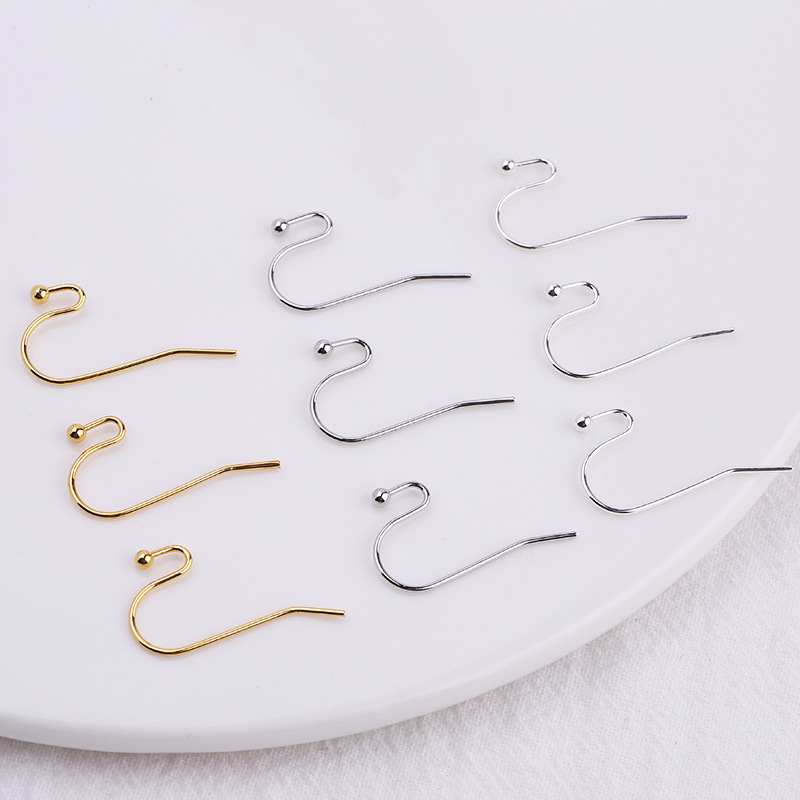 S-Shaped with Ball Earrings Hook 10 pairs Earrings Making Accessory