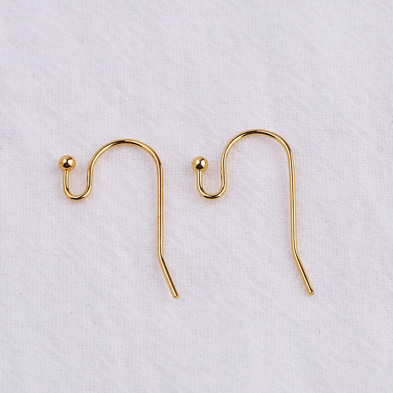 S-Shaped with Ball Earrings Hook 10 pairs Earrings Making Accessory