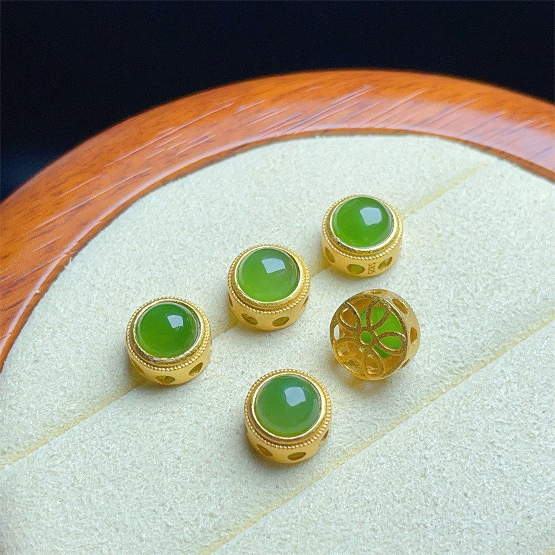 8mm 925 Silver Crustification Gemstones Round Accessory