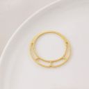#15 round 38*38mm gold