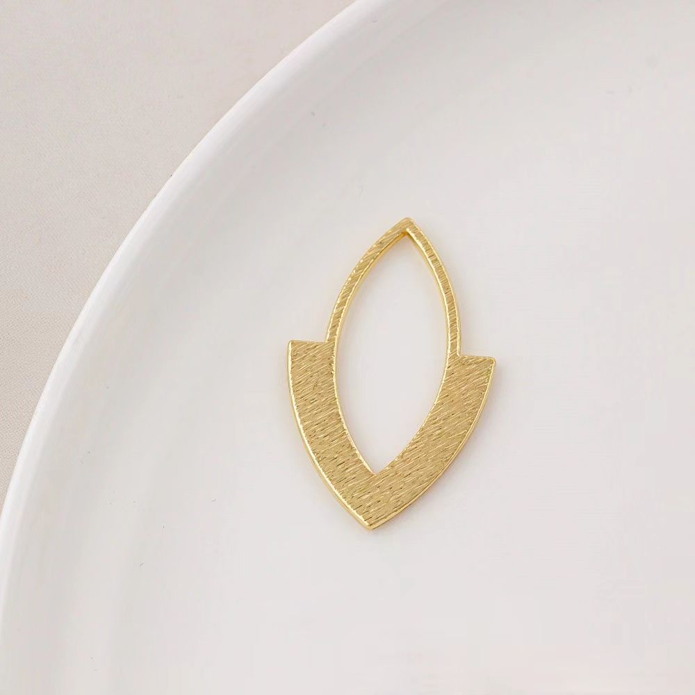 14k Gold Plated Brass Geometric Frame for Jewelry DIY 1 Piece