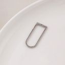 #19 semiellipse 30*13mm platinum