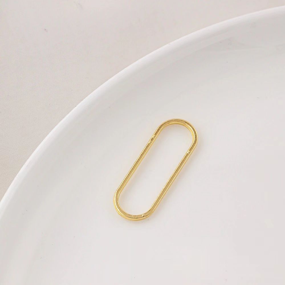 14k Gold Plated Brass Geometric Frame for Jewelry DIY 1 Piece