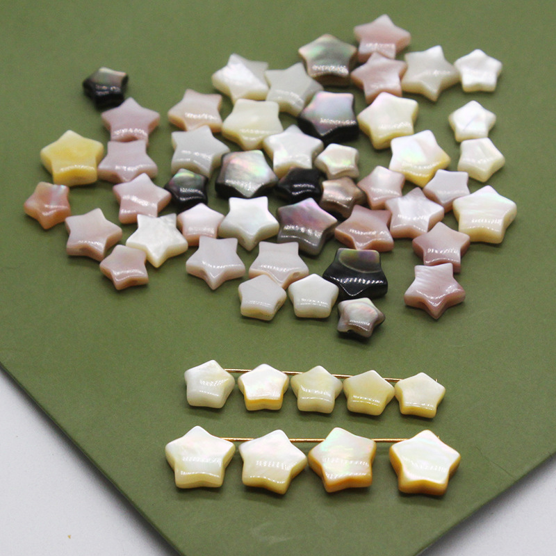 Side-punched Shell Star Beads