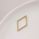 #22 rhombus 33*18mm gold