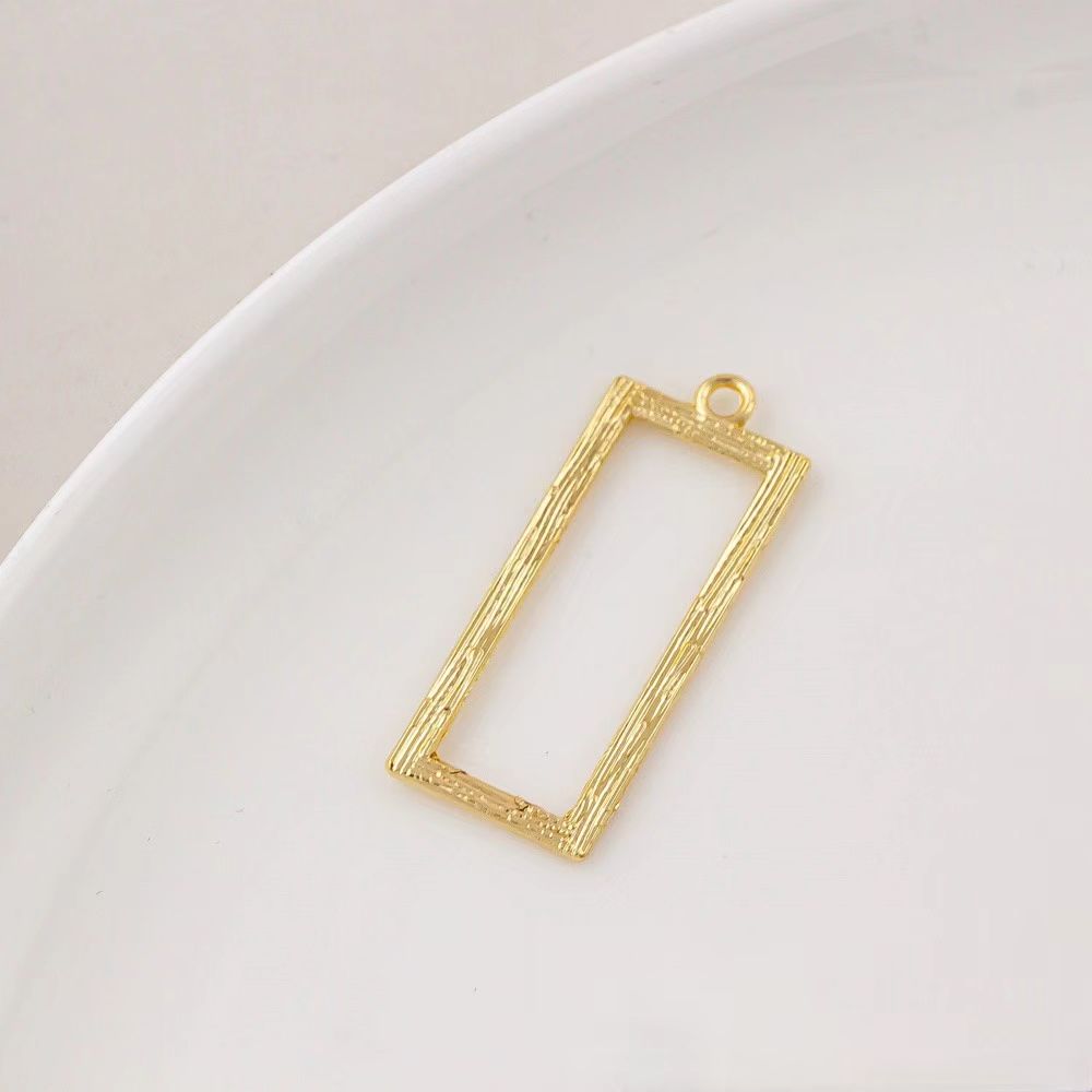 14k Gold Plated Copper Geometric Frame for Jewelry DIY 1 Piece-likayjewel
