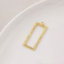 #23 rectangle 33*14mm gold