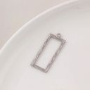 #23 rectangle 33*14mm platinum