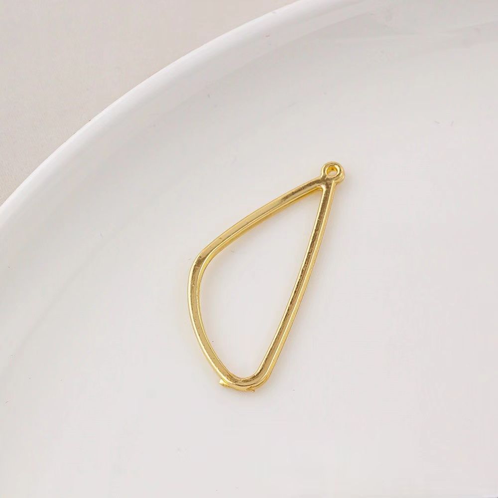 14k Gold Plated Copper Geometric Frame for Jewelry DIY 1 Piece-likayjewel