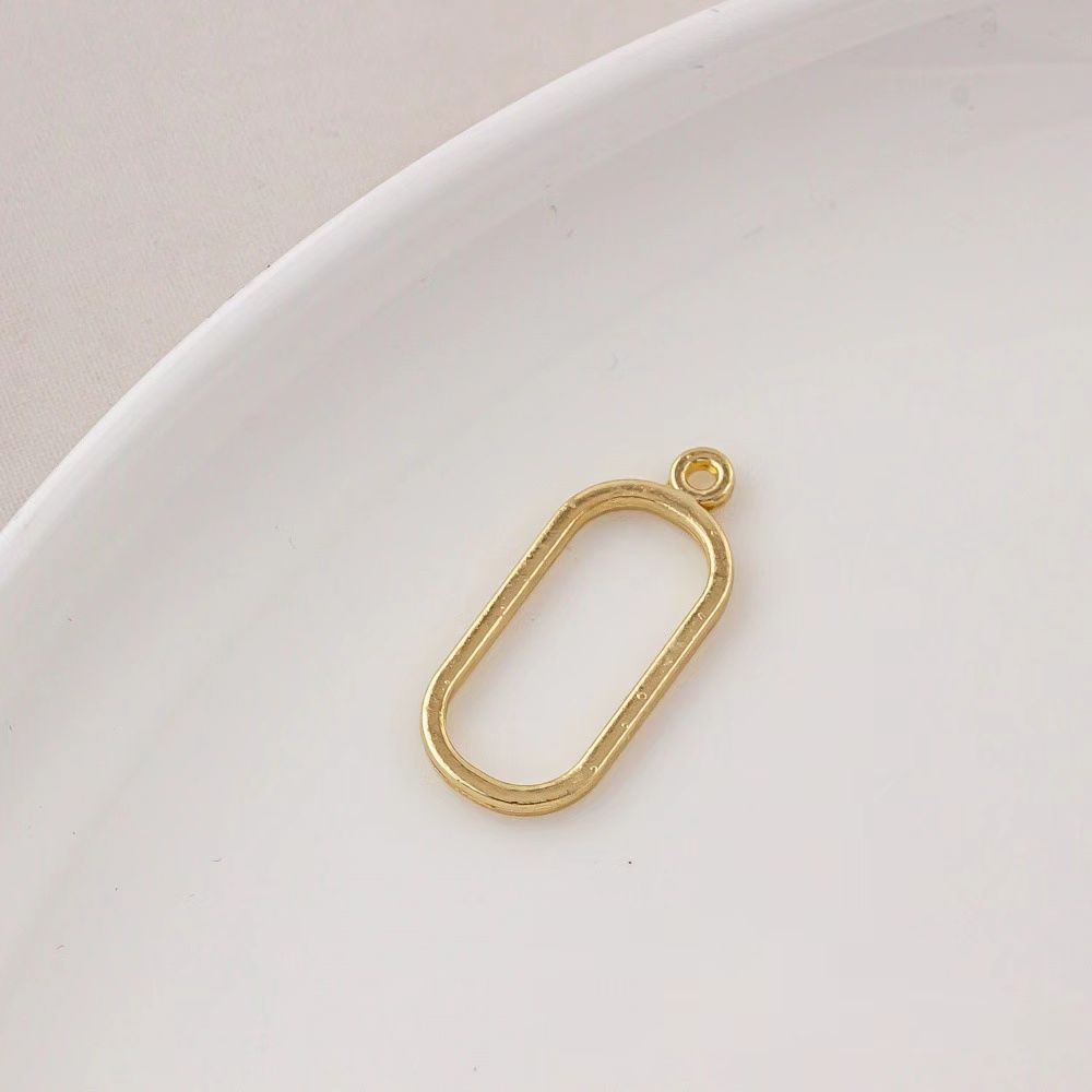 14k Gold Plated Brass Geometric Frame for Jewelry DIY 1 Piece