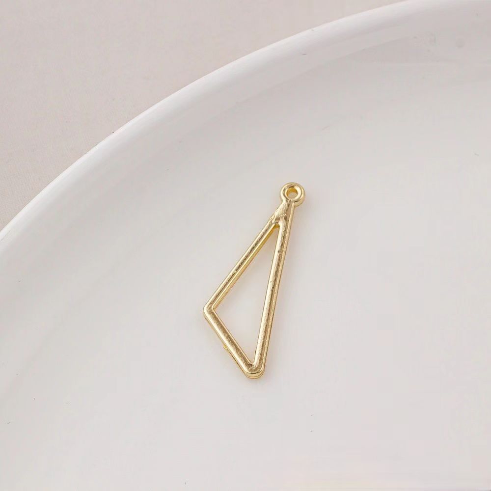 14k Gold Plated Brass Geometric Frame for Jewelry DIY 1 Piece