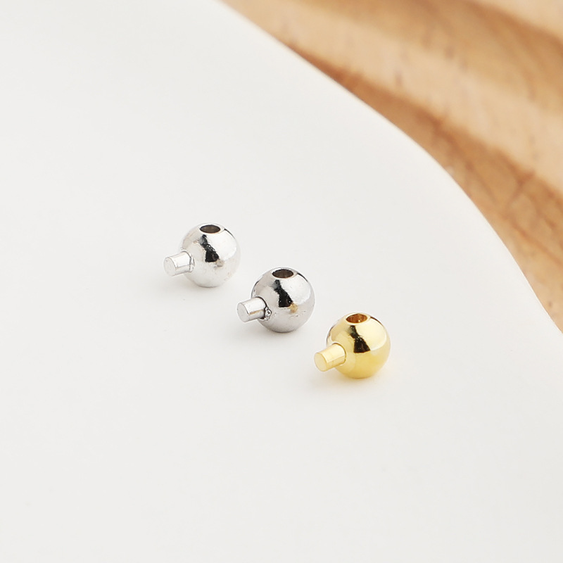 925 Sterling Silver Fine Workmanship Press Type Stopper Beads Wire Locker 1 Piece