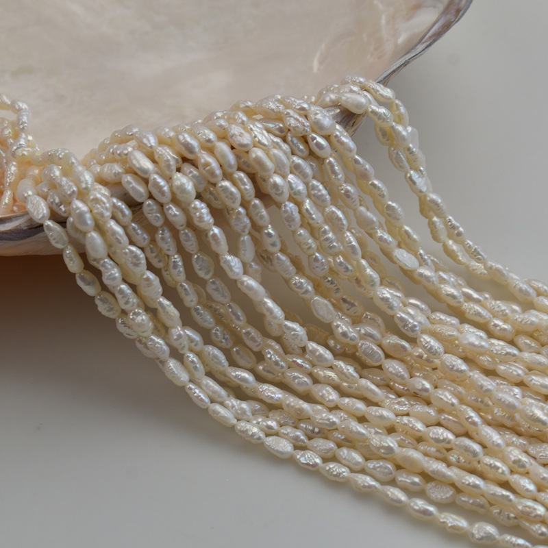 Natural Keshi Freshwater Pearls Strand Multiple Size Irregular Pearls