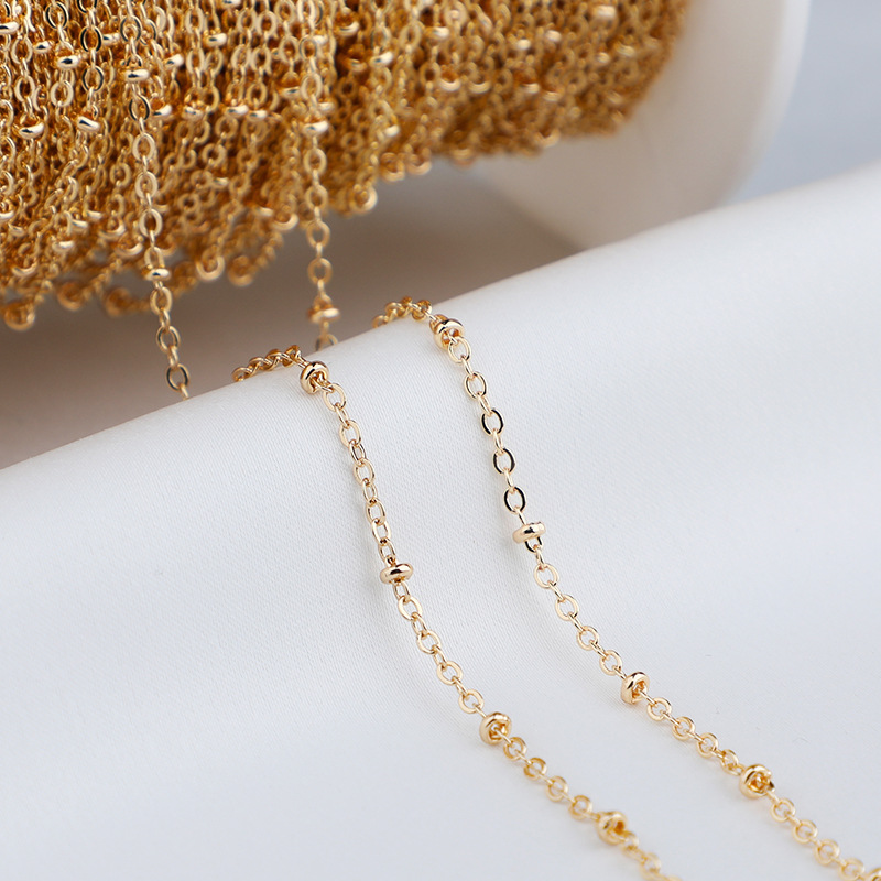 Gold Plated Satellite Chain O Shaped Chain 1m