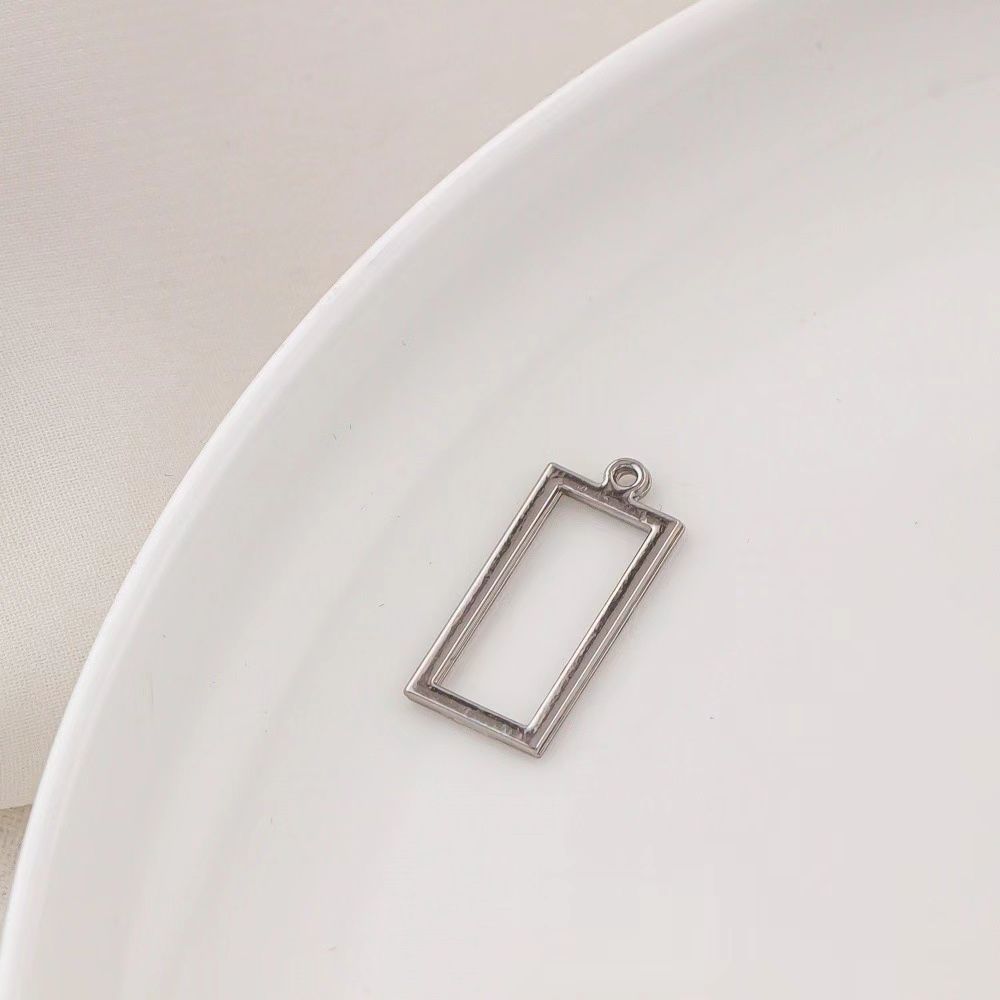 14k Gold Plated Brass Geometric Frame for Jewelry DIY 1 Piece