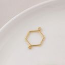 #28 octagon 25*16mm gold