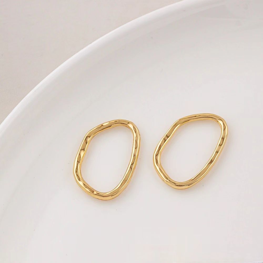 14k Gold Plated Brass Geometric Frame for Jewelry DIY 1 Piece