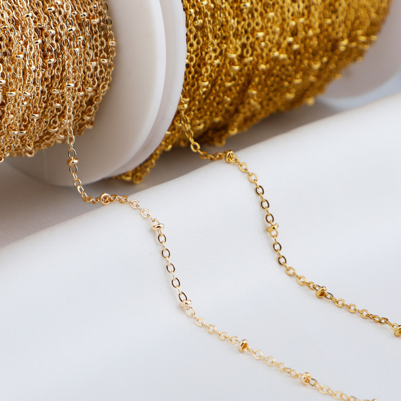 Gold Plated Satellite Chain O Shaped Chain 1m