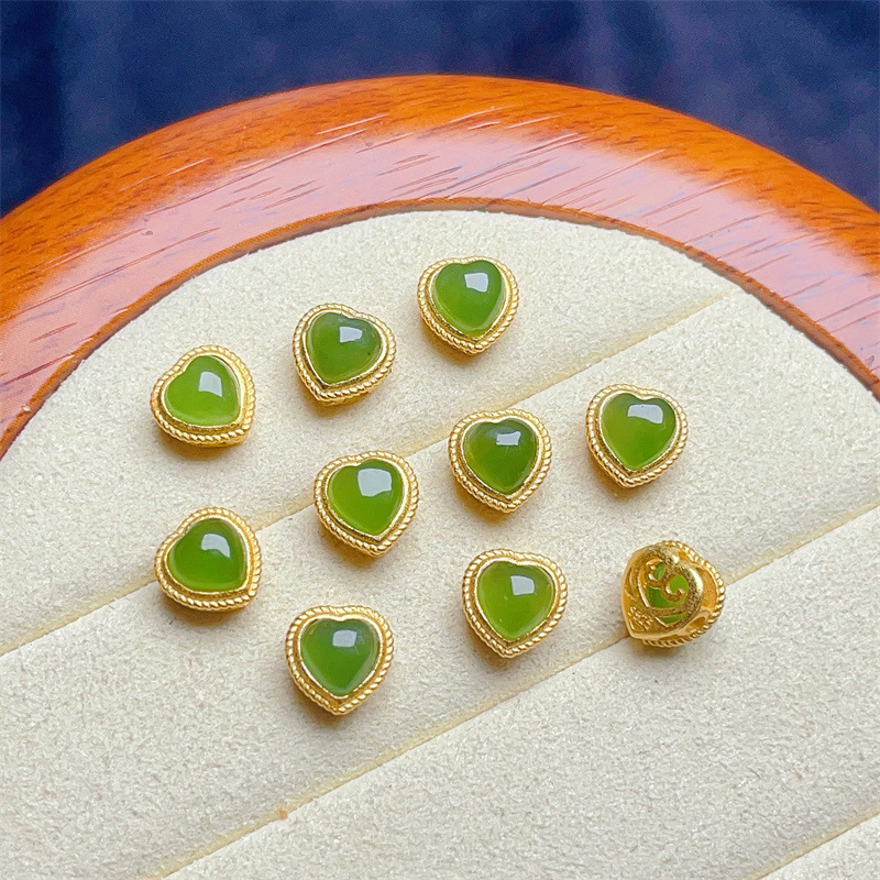 925 Silver Crustification Gemstones Heart Accessory